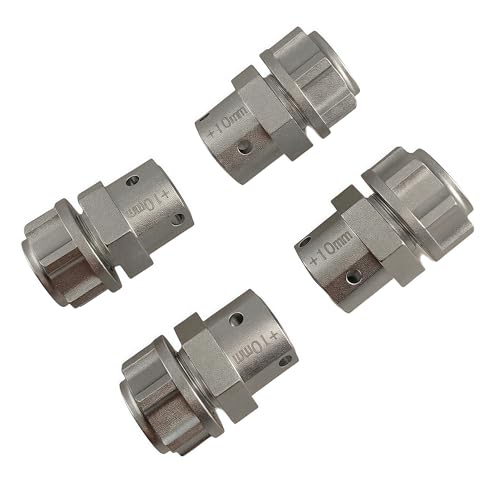 10mm Extended Wheel Hex Hub Set for ARRMA Kraton Mojave Infraction 6S (Silver) | Aluminum,1/8,1/7,Outcast,Big Rock,Felony,Limitless,Upgrade Parts,CNC Machined,High Strength - color: Silver