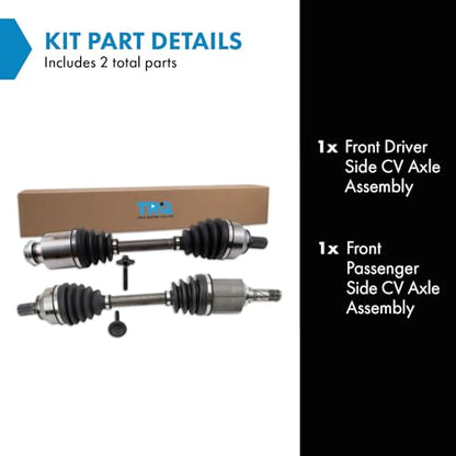 TRQ Front Driver Side and Passenger Side CV Axle Assembly Set 2 Piece Compatible with 2004-2005 Mazda 3 i Automatic Transmission - style: CSA33737