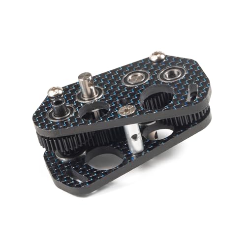 Carbon Offset Dual Motor Transmission 48P DIG Overdrive Gearbox | 3:1 Output Ratio, Ultra-light 59g, Fit for 1/10 Comp Rigs LCG Crawler Chassis
