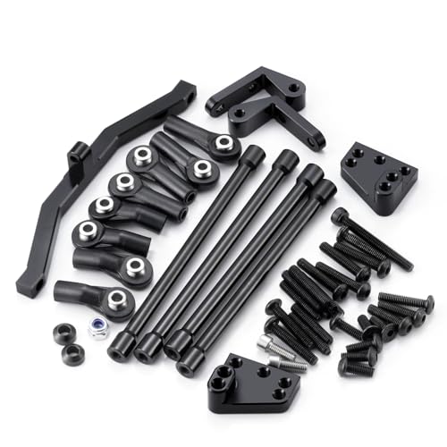 Aluminium Alloy 4 Link Kit Rear Axle with Panhard Bar Setup Upgrade Parts for 1/10 TF2 Trail Finder 2 RC Crawler Car