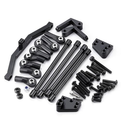 Aluminium Alloy 4 Link Kit Rear Axle with Panhard Bar Setup Upgrade Parts for 1/10 TF2 Trail Finder 2 RC Crawler Car