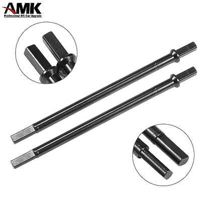 AMK Steel Rear Thickened Capra Driveshaft 4.4mm Bold UTB10 CVD Drive Shaft with Portal Stub Axles for 1/10 RC Crawler Axial Capra F9 Upgrades (Front + Rear + 4Pcs Stub Axle) - color: Front + Rear + 4pcs Stub Axle