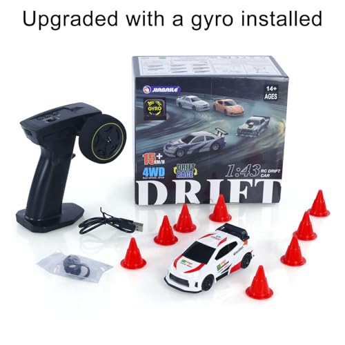 TOUCAN RC HOBBY 1/43 RC Drift Car High Speed 4WD Racing Vehicles 2.4GHz RTR Mini Car Model Radio Battery Lights Gyroscope for Ages 14+ - color: 4308gyro