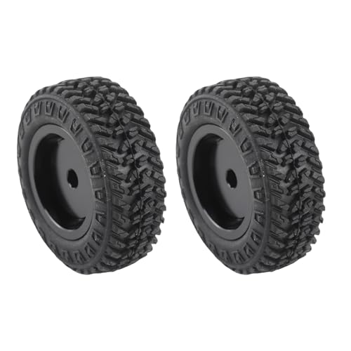 RC Wheels, Durable Rubber Tires with Aluminium Alloy RC Truck Wheels 55mm Diameter for D12 1/10 Scale RC Cars Off-Road Enthusiasts and Hobbyists