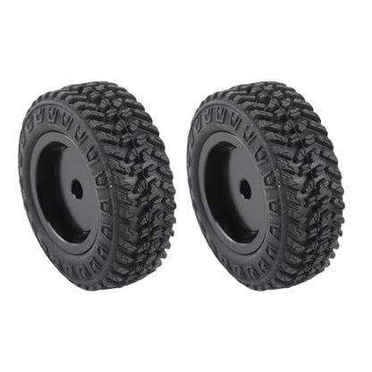 RC Wheels, Durable Rubber Tires with Aluminium Alloy RC Truck Wheels 55mm Diameter for D12 1/10 Scale RC Cars Off-Road Enthusiasts and Hobbyists