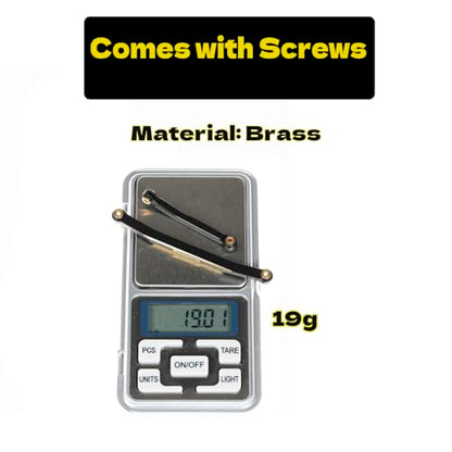 RC Steering Links for CR18P, Brass High-Tightening Rod Tie Link for 1/18 CR18P EVO & EVO PRO Upgrade Parts, Brass, Black - color: Brass