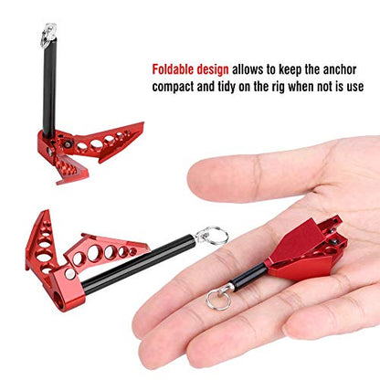 1/10 RC Crawler Car Metal Foldable Earth Anchor Winch Ground Decor Tool for RC Car Axial SCX10 D90 CC01 RC Vehicle Scale Accessories