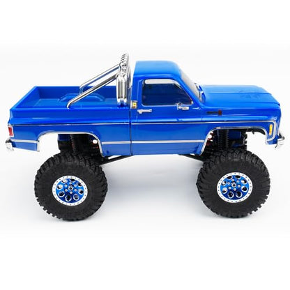 1.3 Beadlock Wheel Rims for SCX24 TRX4M Upgrade 1/24 1/18 RC Crawler Car (Blue) - color: Blue