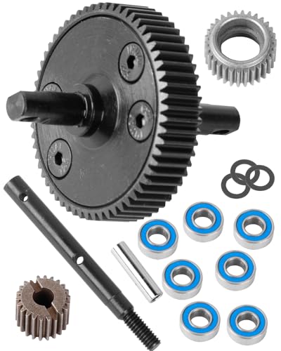 RC Transmission Gear Upgrades Part for 1/10 Slash 2WD VXL,Rustler/Stampede/Bandit 2WD VXL XL-5,Steel Transmission Gear for Gearbox,Black