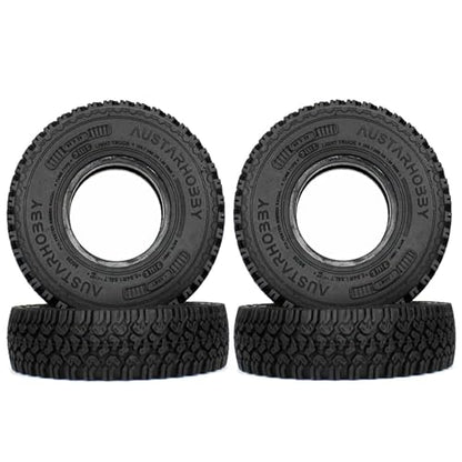 RC Car Tires,WONFAST 4PCS 1.55 inch Mud Wheel Tyre Terrain Crawler Rubber Tires Foam Insert for 1:10 RC Crawler Car for Axial 90069 TF2 D90 CC01 LC70 Tamiya MST JIMNY UTB18(90MM) - color: 90mm