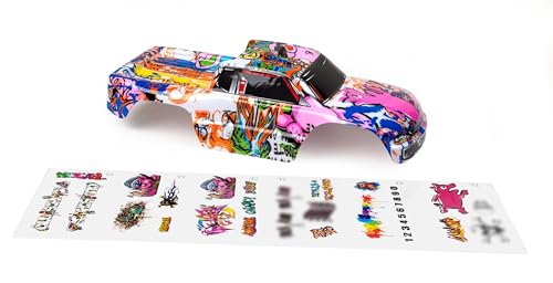 SummitLink Custom Body Compatible for 1/10 Scale RC Car or Truck (Truck not Included) (Graffiti Pink Pig) - style: Graffiti Pink Pig