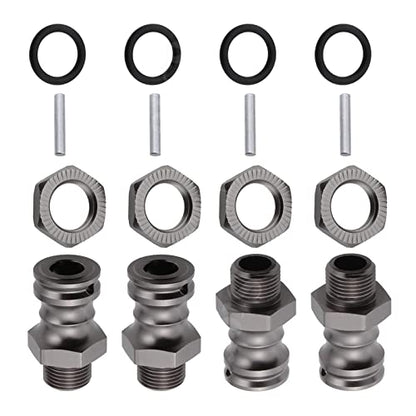 4Pcs 17mm to 23mm Wheel Adapter Conversion Extension, Titanium Gray - color: Titanium Gray