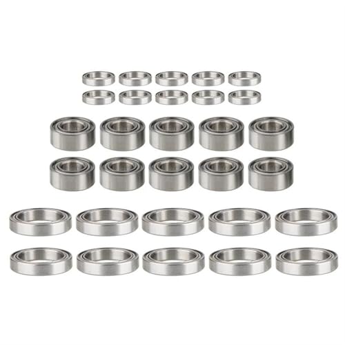 Bearing Kit for ZD for Racing for DBX-10 10421-S 9102 30Pcs Steel Ball Bearing Set 1/10 rc Car Upgrade Replacement Parts Accessories