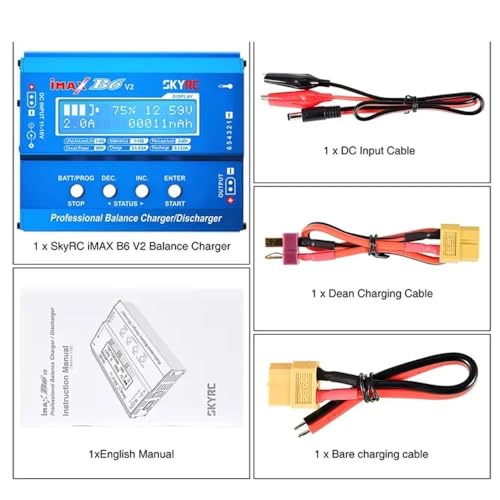 for SKYRC for IMAX B6 V2 6A 60W Balance Charger Discharger for NiMH NiCd LiHV Li-ion Batteries Compatible with for DJI for Mavic for Inspire RC Car1 Drones