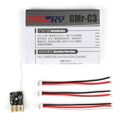 GoolRC 2.4GHz Flysky GMr-C3 ISM 3CH AFHDS 3 Receiver PWM Output Replacement for Noble Transmitters for Remote Control Micro Mini Cars