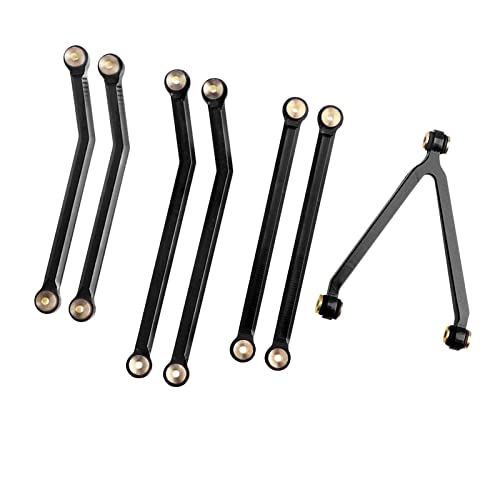 High Clearance Chassis Links Set for SCX24 Bronco JLU C10 AXI00001 AXI00002 Axial 1/24 RC Crawler Car (Black) - color: Black