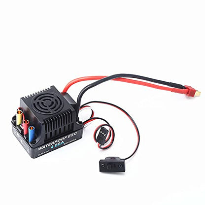 GoolRC 3660 3800KV Brushless Motor 80A ESC Brushless Electronic Speed Controller 6V/3A BEC for 1/10 RC Car Crawler Truck