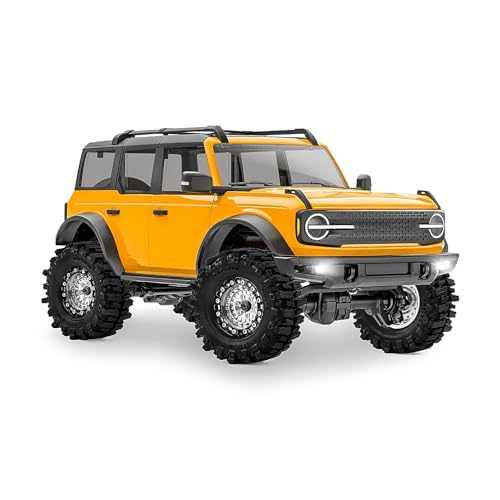 1.3" Beadlock Wheels and Tires for SCX24 TRX4M 1/18 1/24 RC Crawler – Aluminum CNC Rims, Rubber Tires with Foam Inserts, Upgrade Parts (Silver)
