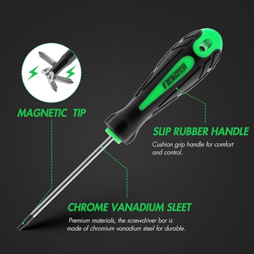 14pcs Mini Hex Screwdriver Set, Metric(0.9mm-3mm) SAE(0.035"-1/8) Hex Allen Wrench Screwdriver Set, Perfect for RC Cars, Quadcopters and Helicopter Car Models (Green)