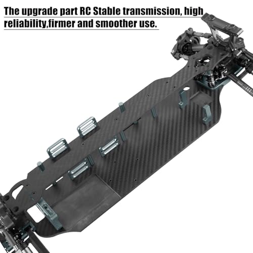 RC Upgrades Parts for 1/10 F0rd F15O Rapt0r R 101076-4,RC Carbon Fibre Chassis Protect Armor Skid Plate Guard Hops Up,Titanium - color: Titanium（for 1/10）