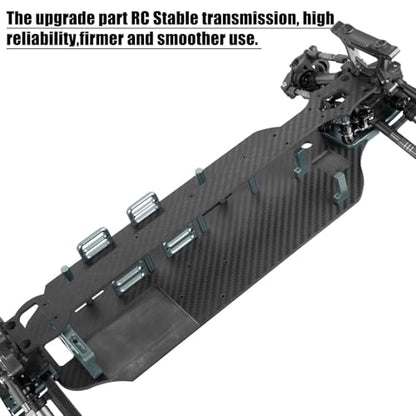 RC Upgrades Parts for 1/10 F0rd F15O Rapt0r R 101076-4,RC Carbon Fibre Chassis Protect Armor Skid Plate Guard Hops Up,Titanium - color: Titanium（for 1/10）