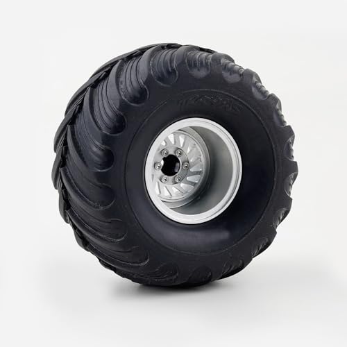 DJX TRX4MT Wheel Rims Aluminum Deep Dish Wheels for 1/18 Traxxas TRX-4MT F-150 K10 RC Monster Truck Upgrade Parts(Silver) - color: Silver
