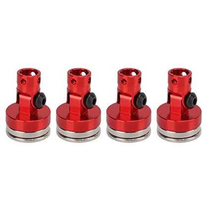 Keenso Light Aluminum Alloy RC Magnetic Body Post Set, Improve The Appearance of Your RC Car, 4 Pieces of RC Body for 1/8 1/10 Fans of Remote Control Vehicles (#1) - color: Red