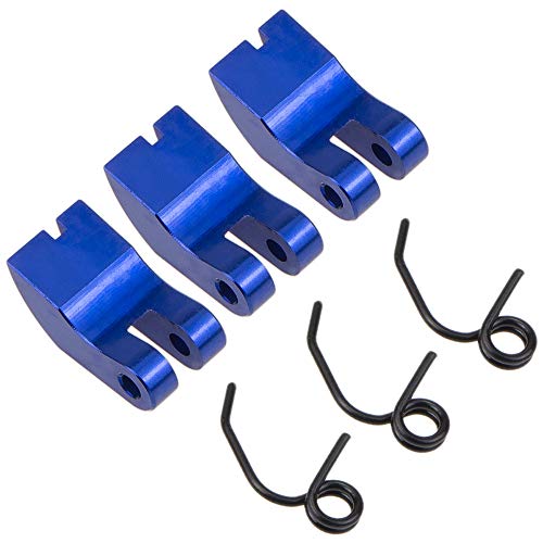 Aluminum HSP 3 Shoe Clutch & Spring for 1/8 Scale Nitro Engine RC Model Car, Cojoys (Dark Blue)
