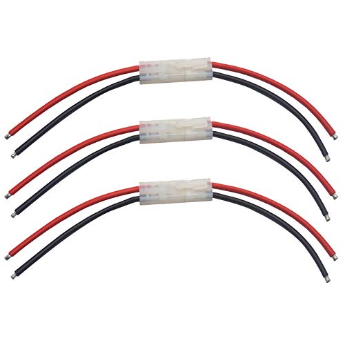 4Pairs Adapter Compatible with Tamiya Style Plug Male Female Connector w/10cm 14AWG Silicon Wire Cable for RC Car Lipo Battery Charger FPV Truck Boat