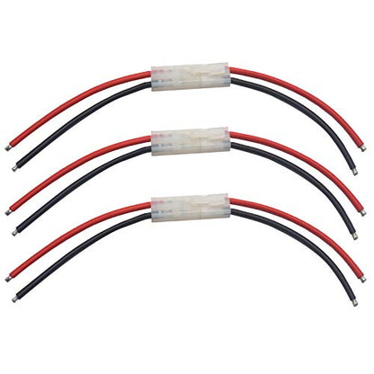 4Pairs Adapter Compatible with Tamiya Style Plug Male Female Connector w/10cm 14AWG Silicon Wire Cable for RC Car Lipo Battery Charger FPV Truck Boat