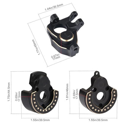HobbyPark Brass Front & Rear Portal Cover Steering Knuckle Counterweights Weights for Vanquish VP VS4-10 1/10 RC Crawler F10 Portal Axle Phoenix LCG VRD Carbon Kit Lower COG Upgrades Parts