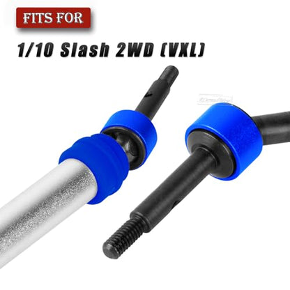 RC Driveshafts Axle Upgrades Part for 1/10 Slash 2WD(VXL),Hard Steel Front & Rear CVD Drive Shafts,2pcs,Silver &Navy Blue - color: Navy Blue(2pcs)