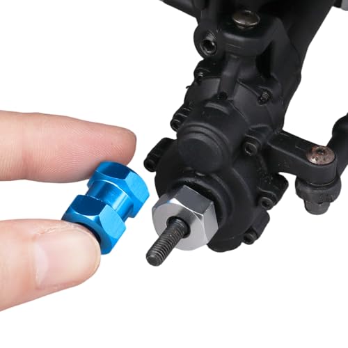 4-Pack HobbyPark 12mm Wheel Hex Drive Hubs Combiner Coupler Aluminum 15mm Offset Extension for 1/10 RC Crawler Car Parts (Blue) - color: Blue, size: 15mm Length