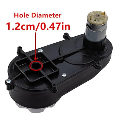 2Pcs weelye Driving Gearbox with Motor RS390 12 Volt 20000 Aperture 0.47in Motor for Children Ride On Car Replacement Parts