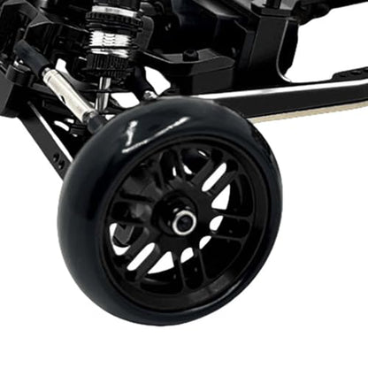 1/24 Finished Drift Tire Set, Compatible with WLtoys 244016 Losi Micro B RC Car Losi Micro B Upgrade (Black) - color: Black