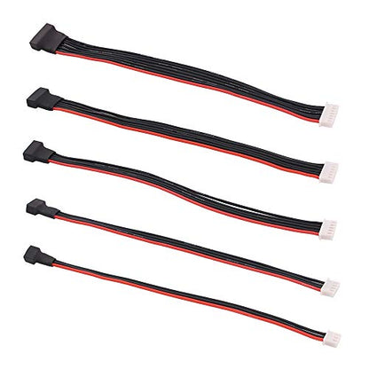 JST-XH 2S 3S 4S 5S 6S Each 1pc 8" / 200mm 22awg Lipo Balance Wire Extension Silicone Cable Lead Cord for RC Battery Charger(C137-5)