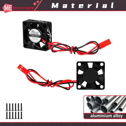 3pcs Alum 30mm RC Motor Heatsink 28000RPM ESC Cooling Fan for RC Car 1/8 1/10 1/12 Scale 540 550 Brushless Motor Upgrade Parts Black