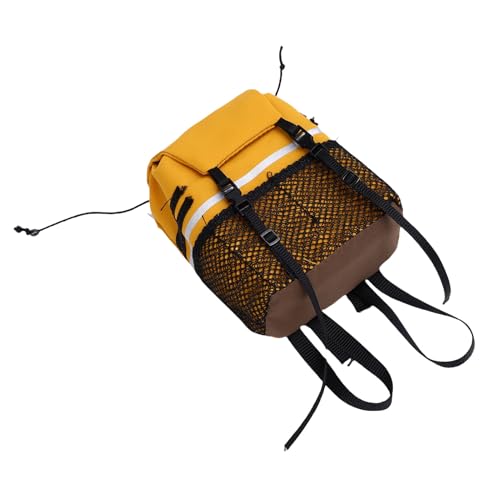 Yctze RC Simulation Backpack, Oxford Cloth Storage Bag, Stickers Backpack with Customization, Ideal for SCX10, 1/8 & 1/10 Scale RC Crawlers (Yellow) - color: Yellow