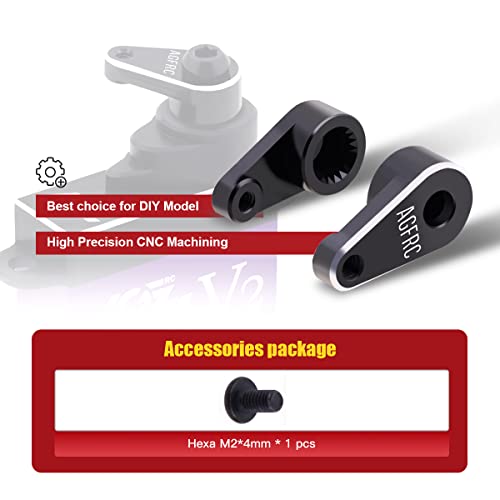 AGFRC 20T CNC Micro Metal Servo Horn for A06CLS V2 (HPS065) | Aluminum 20T Horn for A06CLS V2, Lightweight, Rigid, Includes Screw, Ideal for Mini-Z Cars