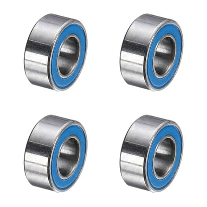 uxcell 4 Pcs MR63-2RS Deep Groove Micro Bearing, 3x6x2.5mm Double Rubber Sealed Chrome Steel Small Bearings (ABEC5, Z4 Low Noise) - size: MR63-2RS