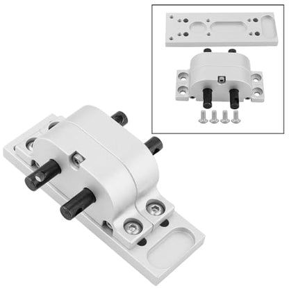 Metal Alloy 1:1 Transfer Case Gearbox Transmission with Mount Plate for Axial SCX10 D90 1/10 RC Crawler 1/14 Tamiya Tractor Truck Upgrade Parts (Silver) - color: Silver