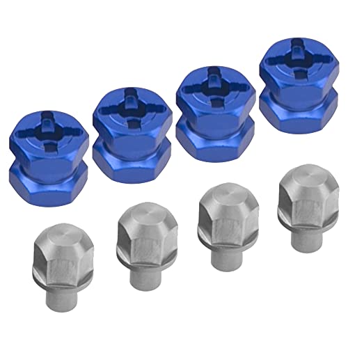 12mm Hex Wheel Hubs RC Hex Hub Drive Adapter Thickness 12mm Offset Extension Compatible with Axial SCX10 90046 D90 Tamiya MST 1/10 RC Crawler Car (Blue) - color: Blue