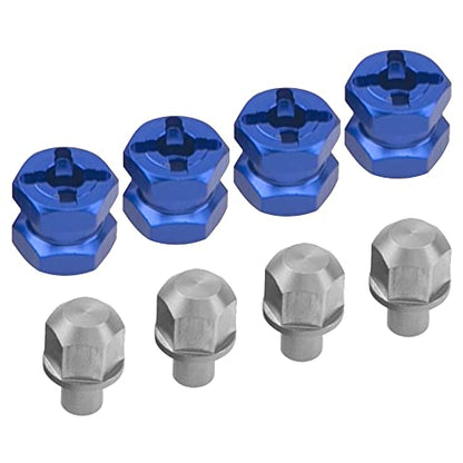 12mm Hex Wheel Hubs RC Hex Hub Drive Adapter Thickness 12mm Offset Extension Compatible with Axial SCX10 90046 D90 Tamiya MST 1/10 RC Crawler Car (Blue) - color: Blue