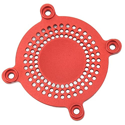 RC Fan Cover 50mm Aluminum Alloy CNC Machining ESC Cooling Fan Cover, Lightweight Protective Cover for RC Car ESC with Enhanced Heat Dissipation and Rugged Design (Red) - color: Red
