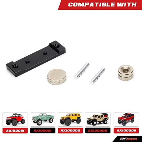 RCAWD Magnets Body Mount for Axial 1/24 SCX24 Upgrades Crawlers, Body Post Aluminum Parts for AXI90081 AXI00001 AXI00002 AXI00005 AXI00006 Black - color: Black