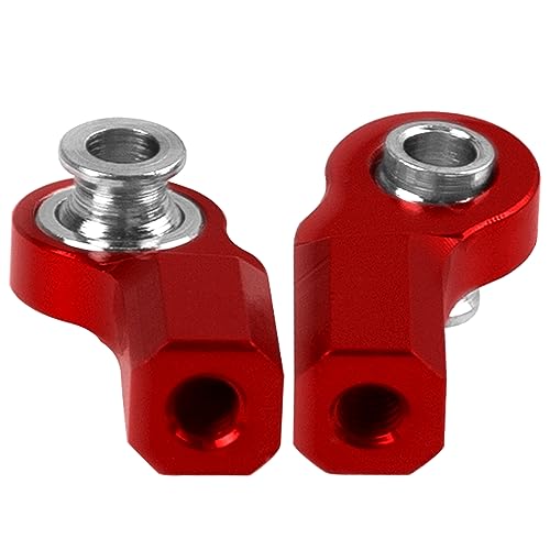 6Pcs Vgoohobby Metal M3 Tie Rod End Bend Ball Head Holder Link Compatible with Axial SCX10 Traxxas TRX4 Tamiya CC01 Axial SCX10 1/10 RC Car (Red) - color: Red