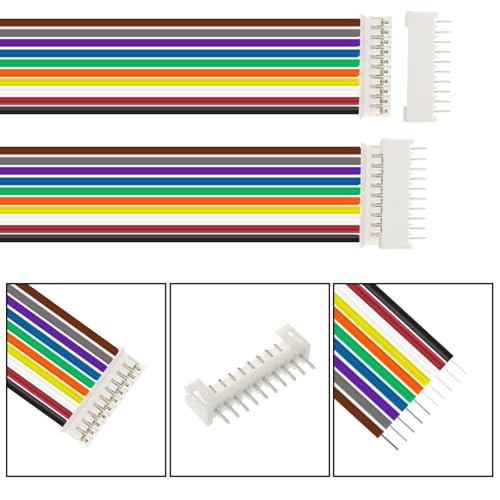 40Pcs jst ph 2.0 Connectors kit 10 pin Connector Include 20pcs Mini Connector Plug Female with 150mm Cable Wire & 20 pcs Male Micro - size: Jst-2.0-Ph-10Pin-20pcs