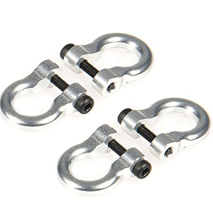 QUE-T 4 Pcs Aluminum Tow Shackle for 1/10 Scale TRX-4 Crawler Car (Silver)