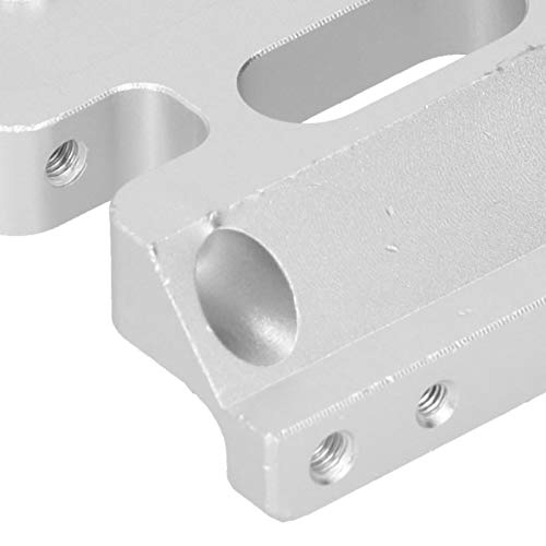 313mm Wheelbase Gearbox Chassis Frame, 1/10 RC Car Metal Upgrade Accessory, Aluminum Alloy Lightweight Base Support Plate with Anodized Finish for Remote Control Vehicles (Silver) - color: Silver