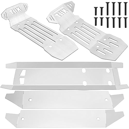 ShareGoo Stainless Steel RC Skid Plate,RC Chassis Armor Protection Front Rear Guard Plate Upgrade Parts Compatible with Traxxas XRT 1/6 78086-4 RC Car Upgrade Parts